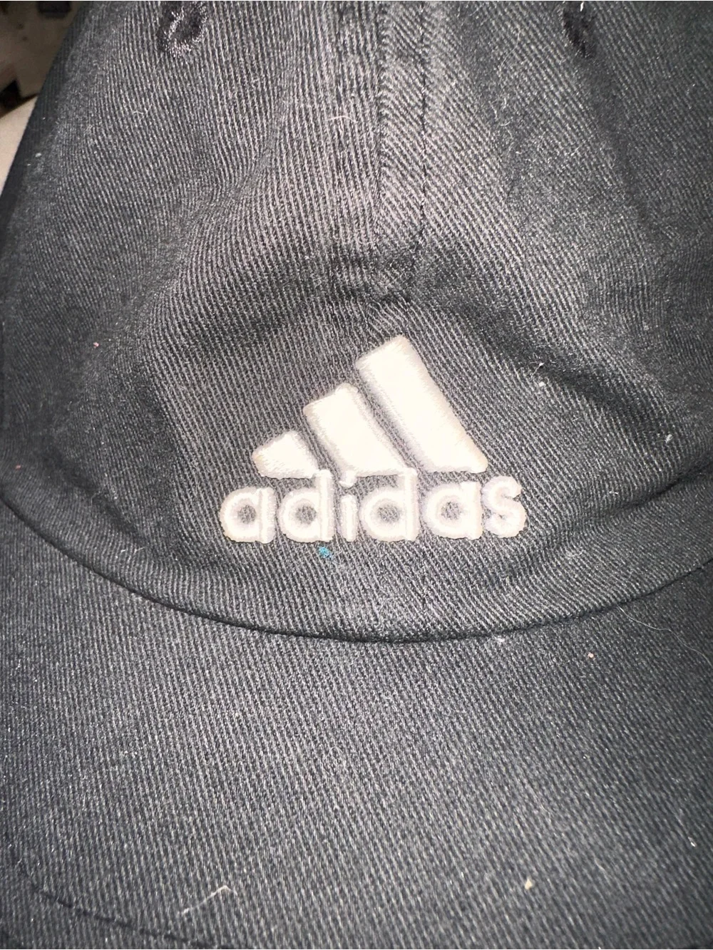 Adidas Unisex Black Cap with White‎ Embroidered Logo